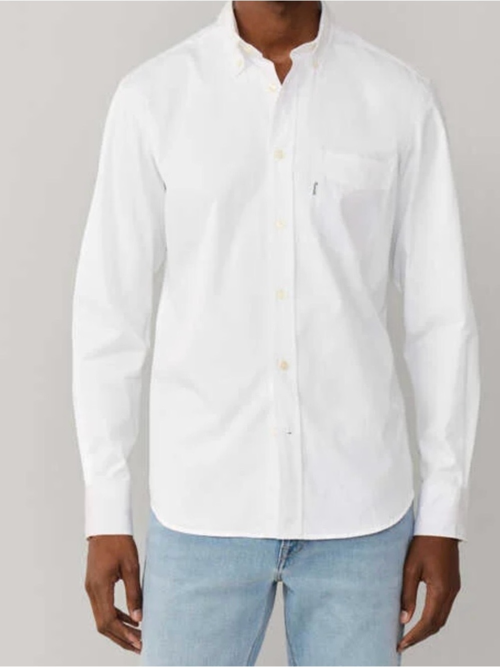Faconnable Men's White Button-Down Shirt size 16 1/2